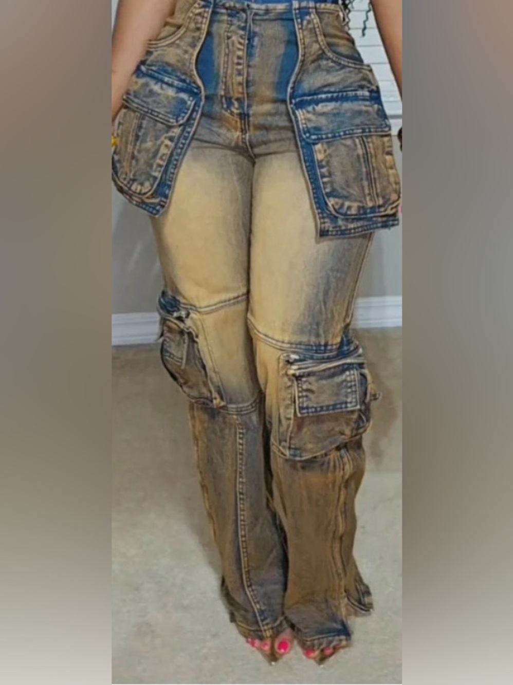 DANGEROUSLY IN LOVE CARGO JEANS by Brittany Marche